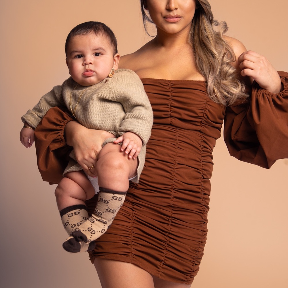 BROWN DRESS
